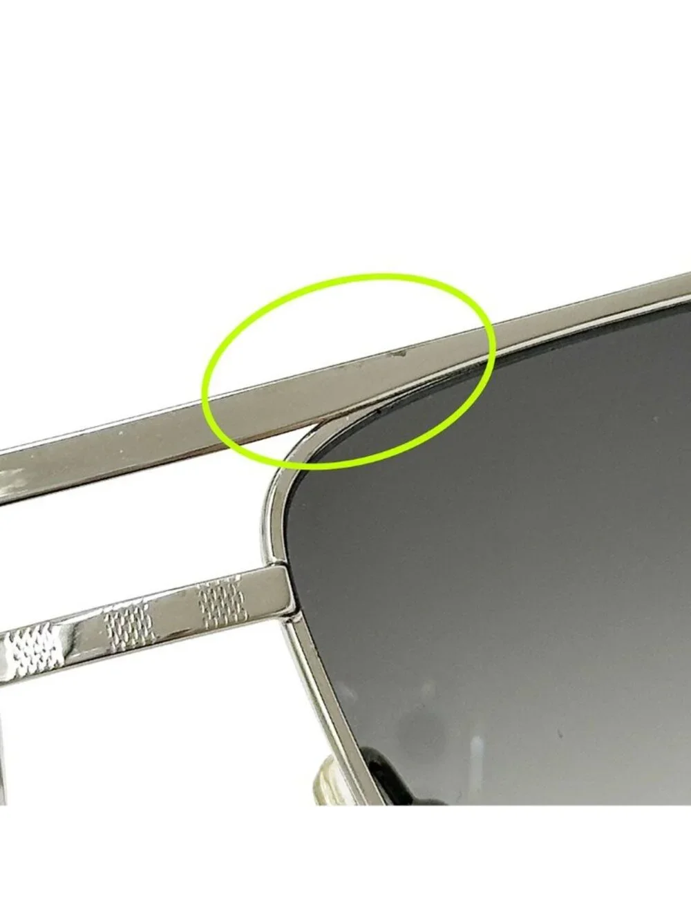 Louis Vuitton Sunglasses Metal Acetate Damier Attitude Aljan Silver Gray 16